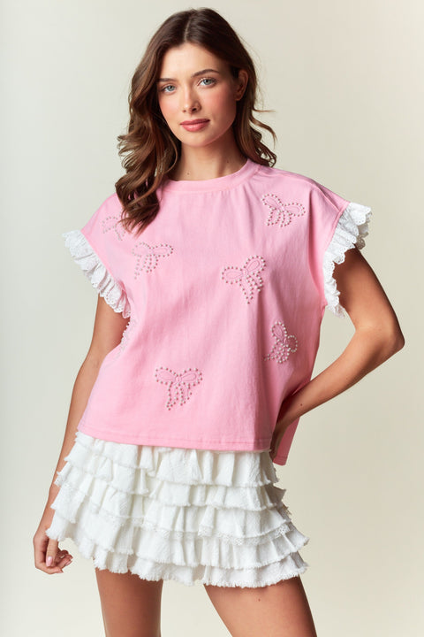 Sweet Pearl Bow Top