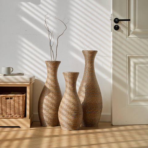 Rattan Floor Vase - Small