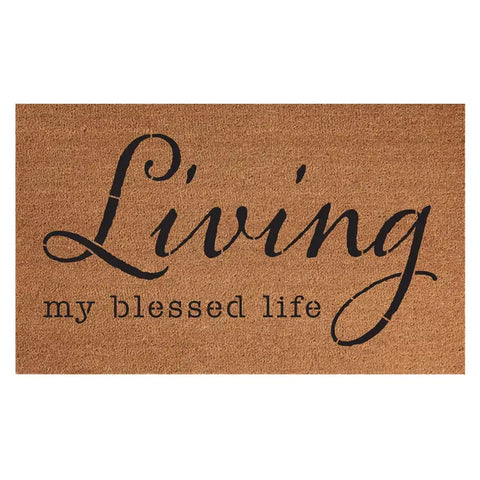 Living my Blessed Life Coir Rug