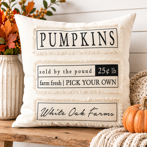 Pick Your Own Pumpkin Throw Pillow