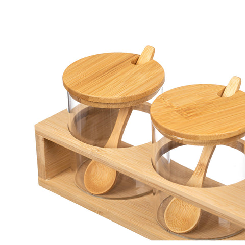 Glass Containers with Bamboo Lids