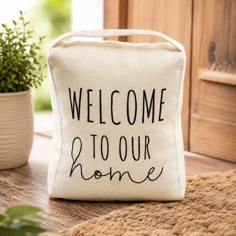 Welcome Door Stop with Handle