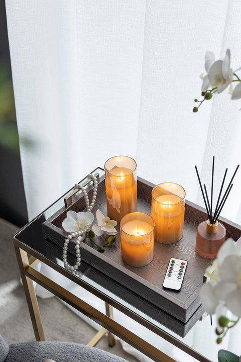 Flameless Candles w/Remote -Amber