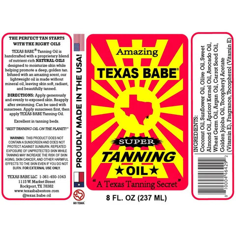 Texas Babe Super Tanning Natural Plant Oil Blend