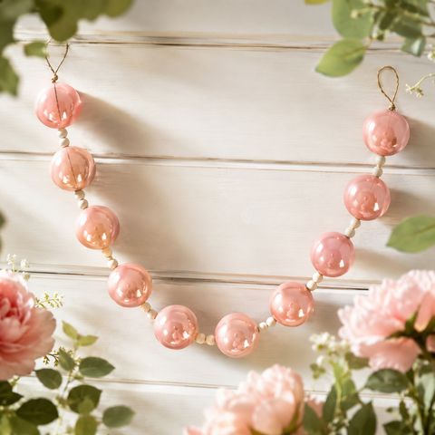 Pink Glass Garland