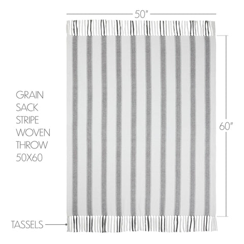 Grace Grain Sack Stripe Woven Throw