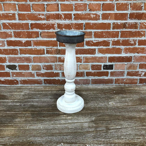 Wooden Pillar Candle Holder