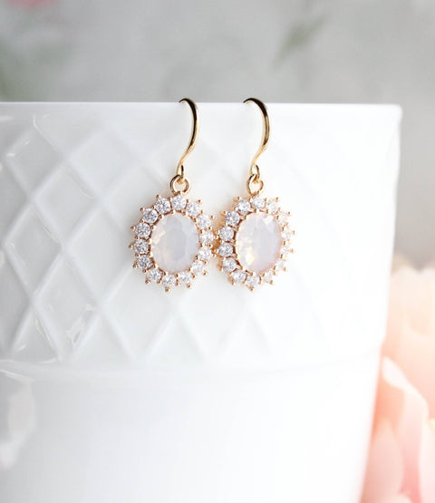 Opal Glass Earrings