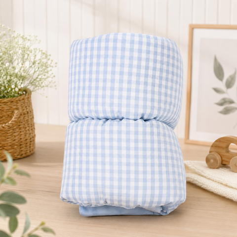 Blue Gingham Comfy Cradle Nursing Pillow
