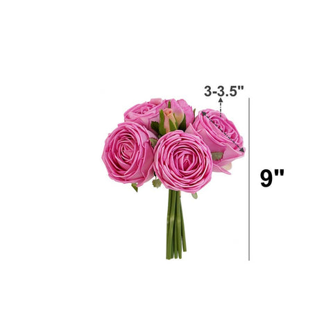 6-stem bundle-Real Touch rose bouquet - White