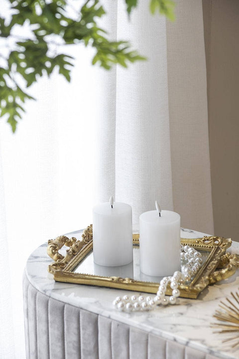 Flameless Candles w/Remote - White