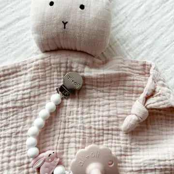 Pink Bunny Cuddle Security Blanket
