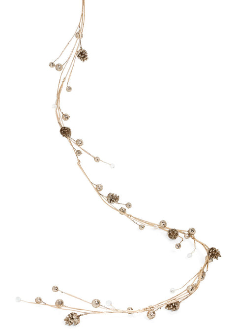 Berries/Pine Cones Gold Garland