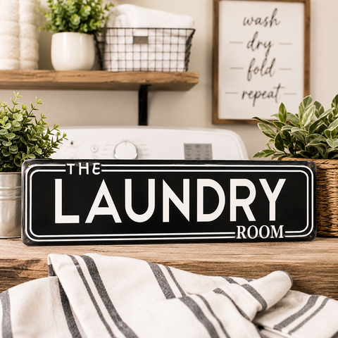 Metal Laundry Room Sign