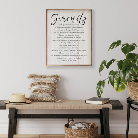 Framed Art -Serenity Prayer
