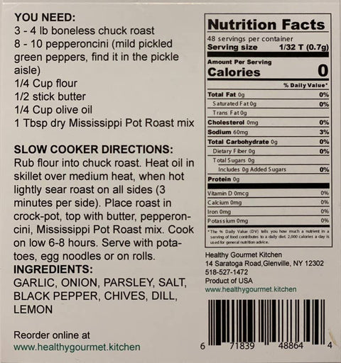 Mississippi Pot Roast Seasoning