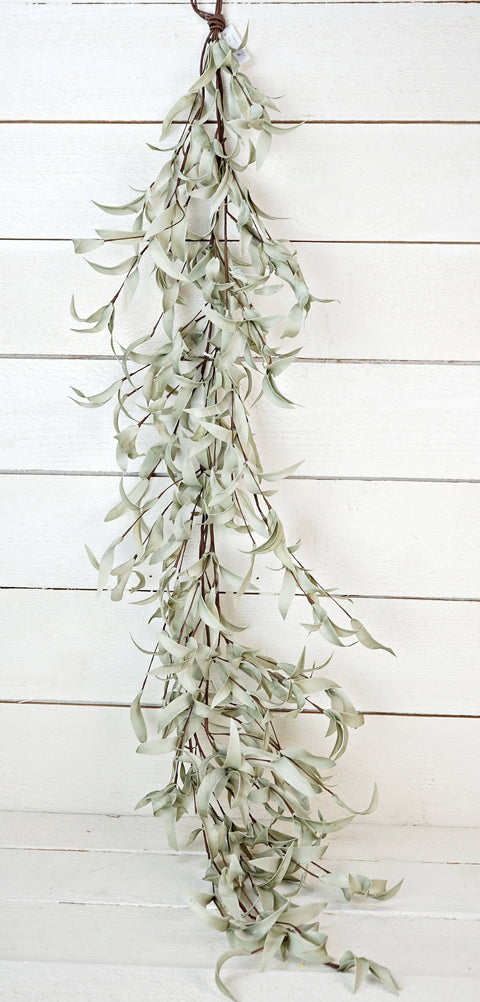 Flocked Herb Leaves Garland