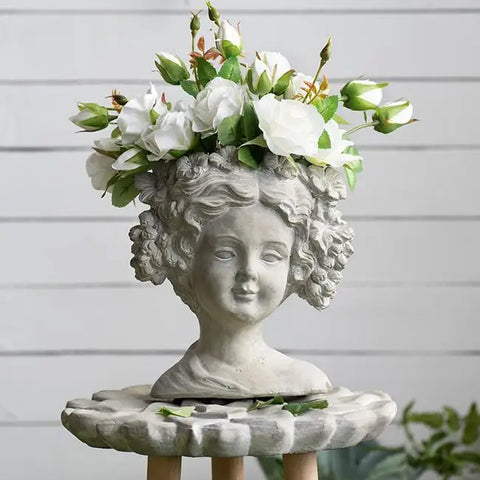 Gray Cement Wall Planter