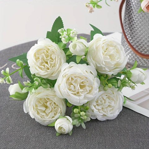 Peony Rose Bouquet - White