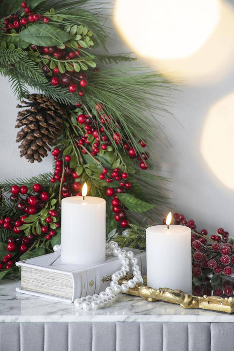 Flameless Candles w/Remote - White